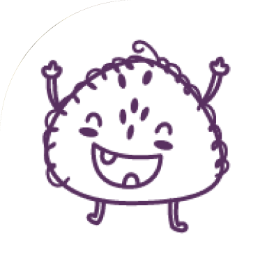 Cute doodle of a happy creature